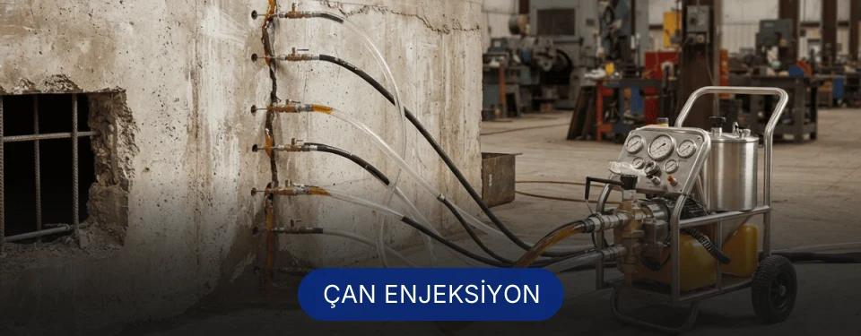 Çan Beton Çatlak Enjeksiyonu