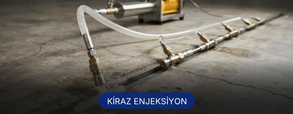 Kiraz Beton Çatlak Enjeksiyonu